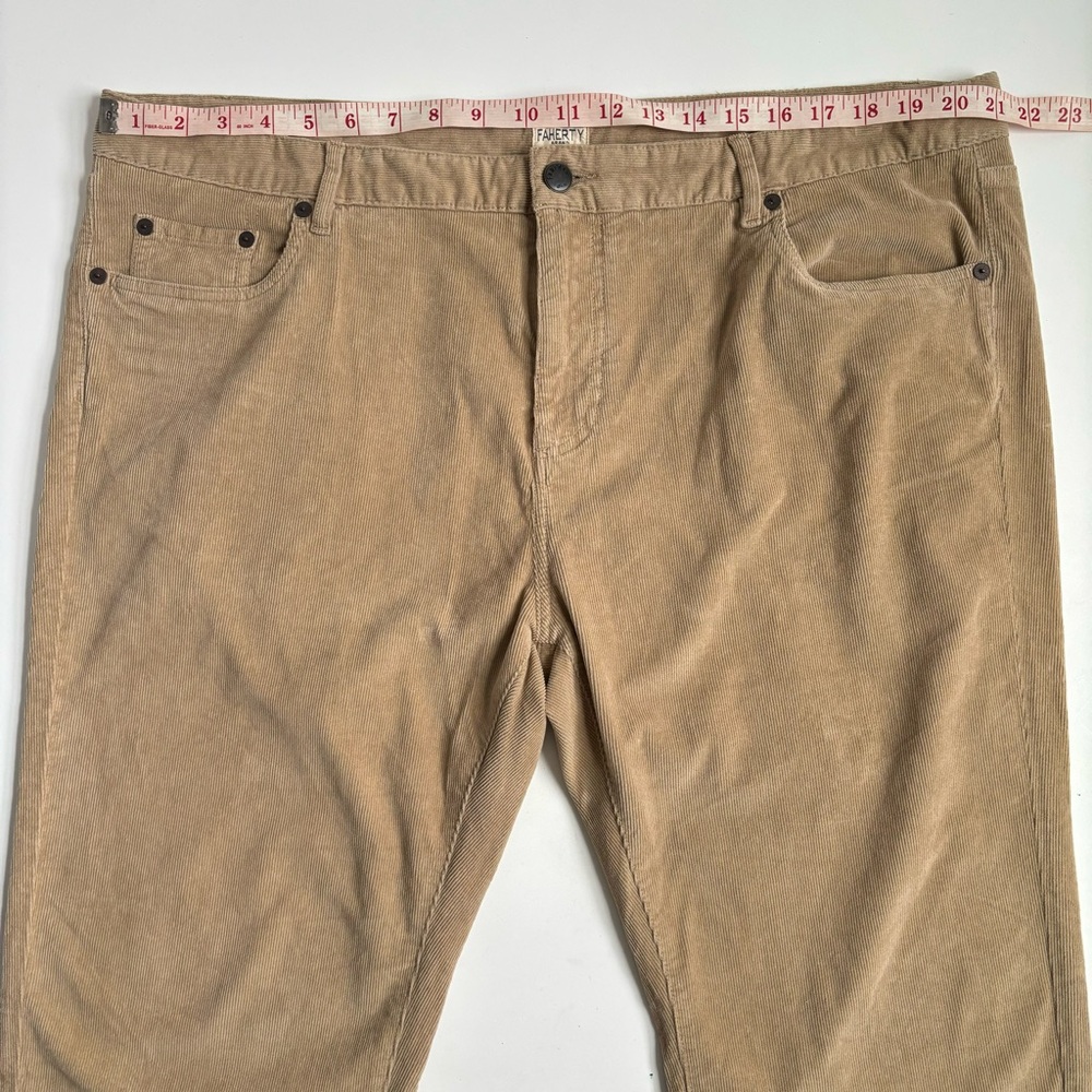 Faherty Stretch Terry Corduroy 5-Pocket Pant In Barley Tan Size 40 - Picture 11 of 17
